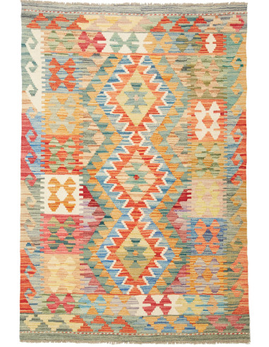 Kilim Pakistan abbronzatura e grigio tenue 98x146