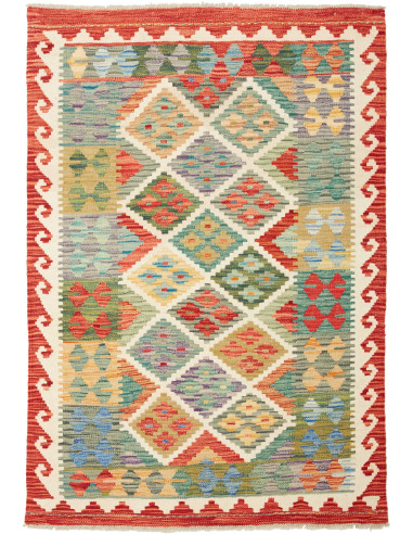 Kilim Pakistan abbronzatura e grigio tenue 101x142