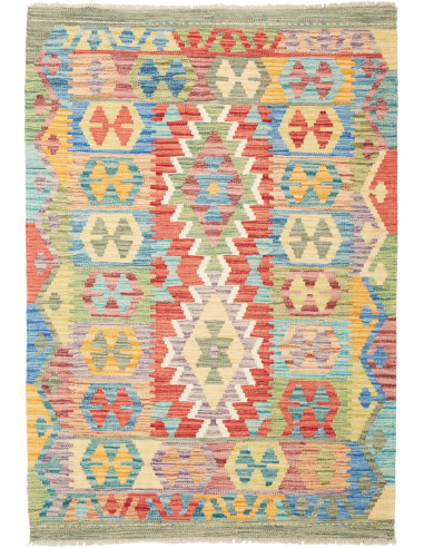 Kilim Pakistan abbronzatura e grigio ardesia 102x146