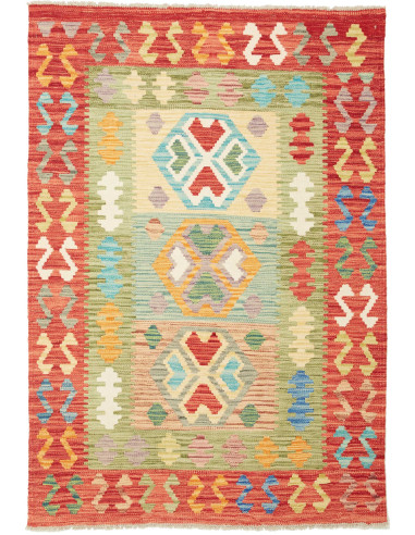 Kilim Pakistan abbronzatura e marrone 102x148