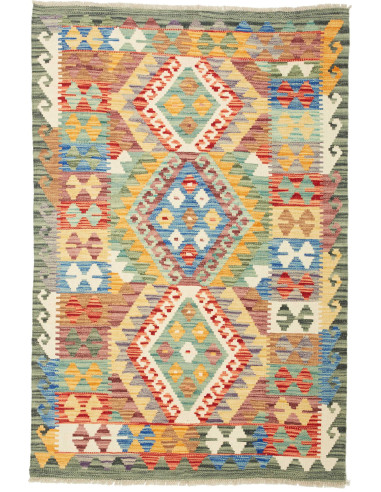 Kilim Pakistan abbronzatura e grigio ardesia scuro 101x151