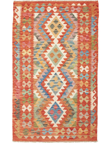 Kilim Pakistan marrone rosato e gainsboro 102x167