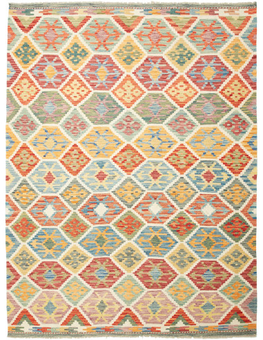 Kilim Pakistan abbronzatura e grigio tenue 177x233