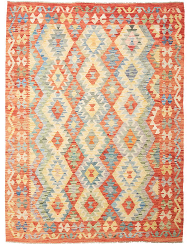 Kilim Pakistan abbronzatura e rosso indiano 176x235