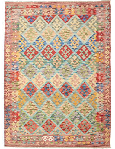 Kilim Pakistan abbronzatura e grigio tenue 170x231