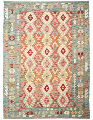 Kilim Pakistan abbronzatura e marrone 183x247