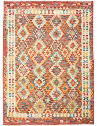 Kilim Pakistan abbronzatura e marrone 182x249
