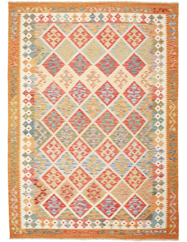 Kilim Pakistan abbronzatura e bianco antico 172x238