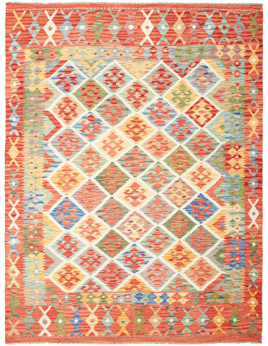 Kilim Pakistan abbronzatura e rosso indiano 174x230