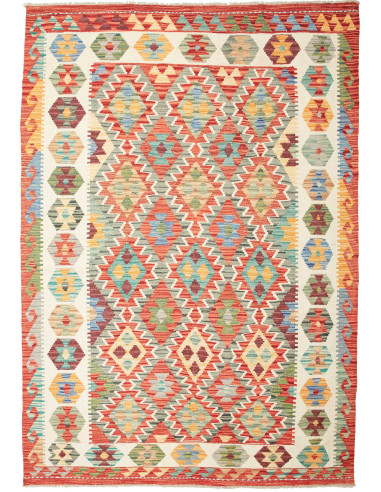 Kilim Pakistan abbronzatura e terra di siena 166x229