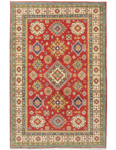 Kazak Pakistan marrone rosato e gainsboro 122x184