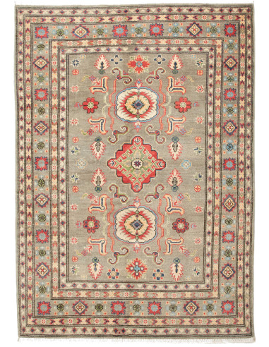 Kazak Pakistan marrone rosato e verde oliva scuro 128x182