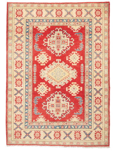 Kazak Pakistan grano e rosso indiano 130x181