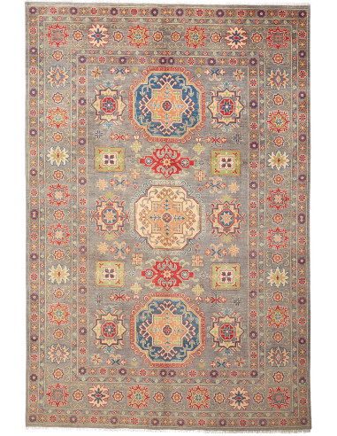 Kazak Pakistan marrone rosato e marrone rosato 198x296