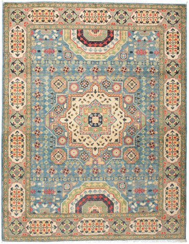 Kazak Pakistan marrone rosato e grigio ardesia scuro 153x197