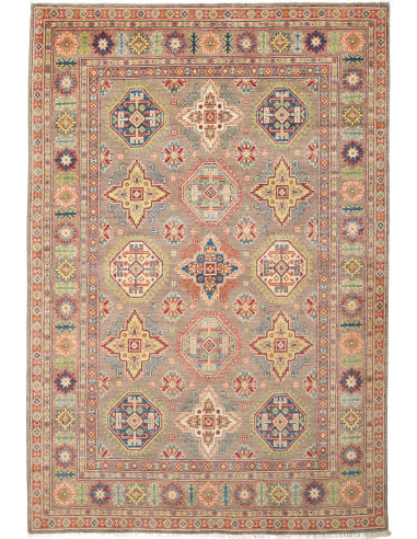 Kazak Pakistan marrone rosato e marrone rosato 153x224