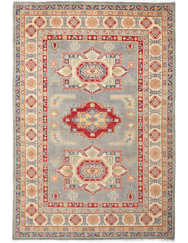 Kazak Pakistan abbronzatura e grigio ardesia scuro 163x241