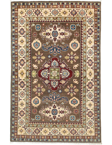 Kazak Pakistan grigio tenue e abbronzatura 119x187