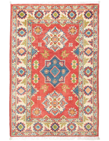 Kazak Pakistan marrone rosato e grigio tenue 63x93