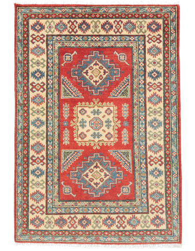 Kazak Pakistan marrone rosato e grigio ardesia scuro 103x150