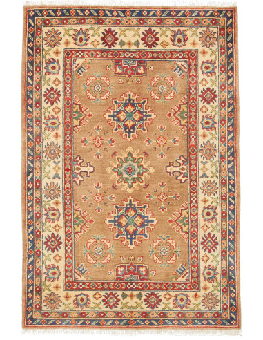 Kazak Pakistan marrone rosato e kaki scuro 101x150