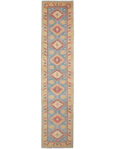 Kazak Pakistan marrone rosato e grano 82x392