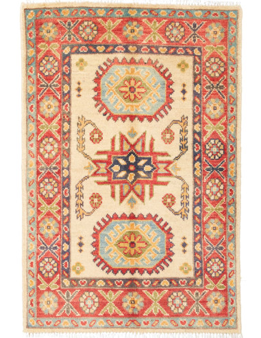 Kazak Pakistan abbronzatura e rosso indiano 62x91