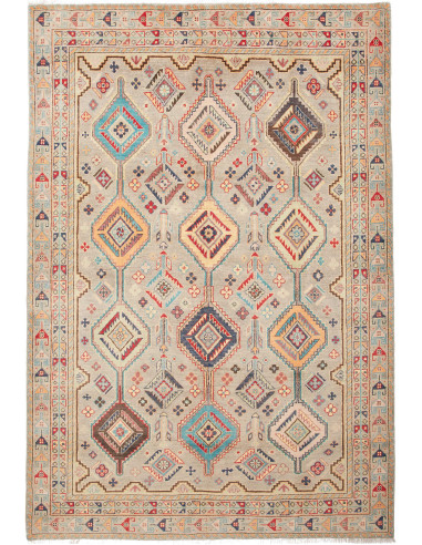 Kazak Pakistan abbronzatura e argento 170x249