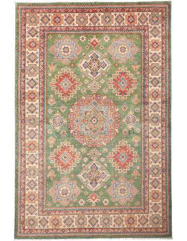 Kazak Pakistan marrone rosato e grigio ardesia scuro 199x300