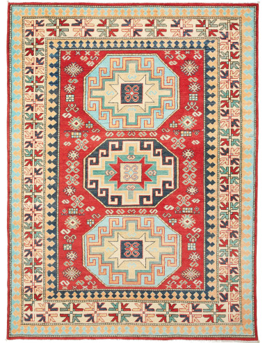 Kazak Pakistan argento e grigio ardesia scuro 171x230