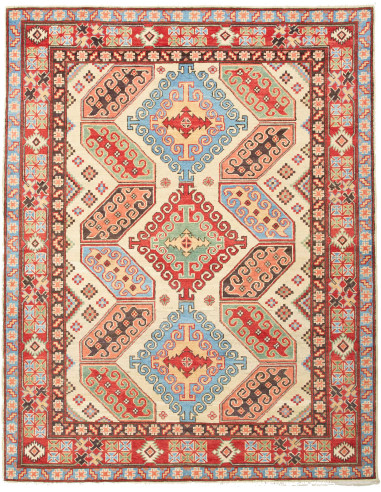 Kazak Pakistan abbronzatura e rosso indiano 157x201