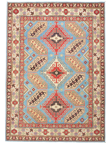 Kazak Pakistan argento e terra di siena 150x212