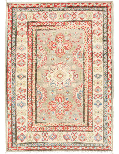 Kazak Pakistan grano e verde oliva scuro 105x146