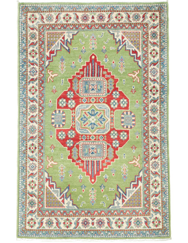 Kazak Pakistan grigio scuro e rosso indiano 97x152