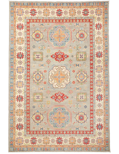 Kazak Pakistan argento e grigio tenue 201x298
