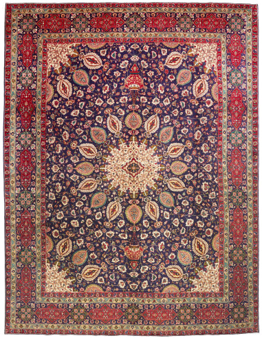Tabriz Persia terra di siena e grigio ardesia scuro 300x395