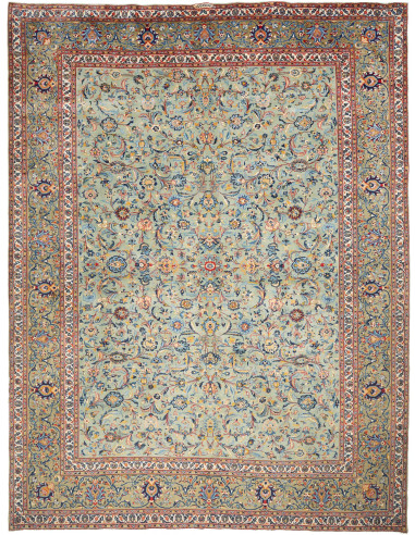 Kashan Persia marrone rosato e grigio ardesia scuro 296x400