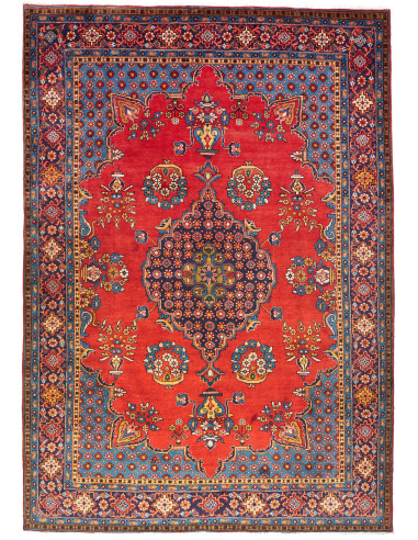 Sarough Persia rosso indiano e grigio ardesia scuro 233x332