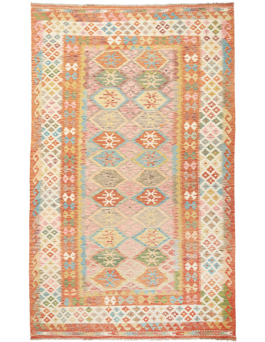 Kilim Pakistan abbronzatura e bianco antico 196x322