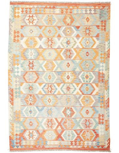 Kilim Pakistan grigio chiaro e perù 204x298