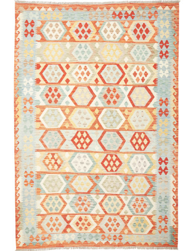 Kilim Pakistan grigio chiaro e gainsboro 197x291