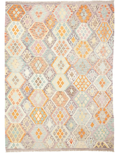 Kilim Pakistan grigio chiaro e perù 215x297
