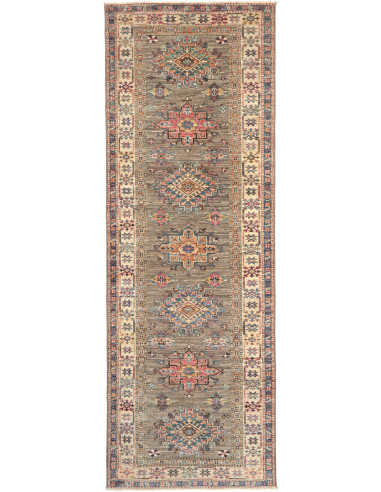 Kazak Fine Pakistan marrone rosato e legno robusto 80x243