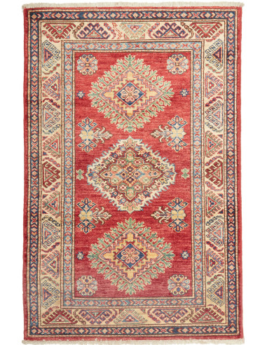 Kazak Fine Pakistan marrone rosato e grigio ardesia scuro 80x120