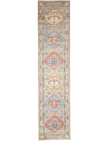 Kazak Pakistan argento e argento 84x362