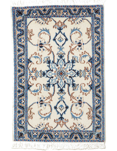 Nain Kashmar Persia grigio chiaro e blu ardesia scuro 60x90