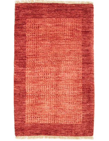 Gabbeh Moderno Pakistan rosso indiano e terra di siena 59x100