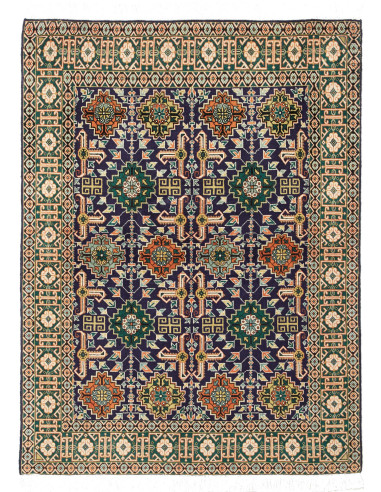 Tabriz Persia grigio ardesia scuro e grano 100x138