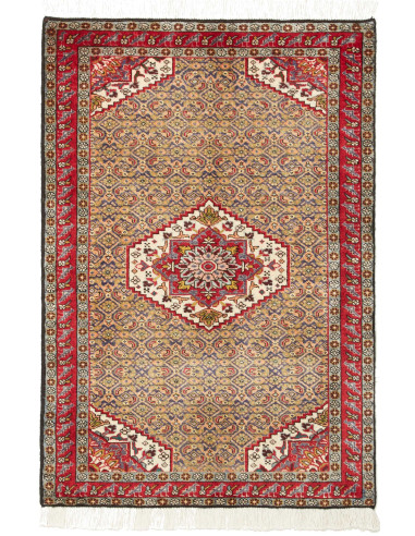 Ardabil Persia marrone rosato e grigio ardesia scuro 72x105
