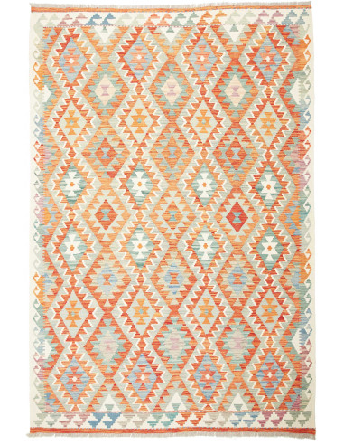 Kilim Pakistan grigio chiaro e perù 170x252